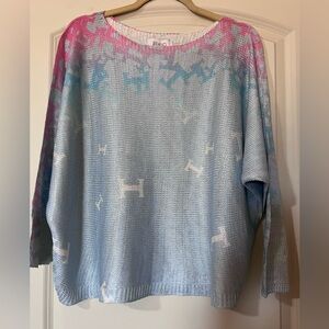Brand Bazar New Lightweight Sweater Pastel Blue&Pink Designer Inspired “H” OS
